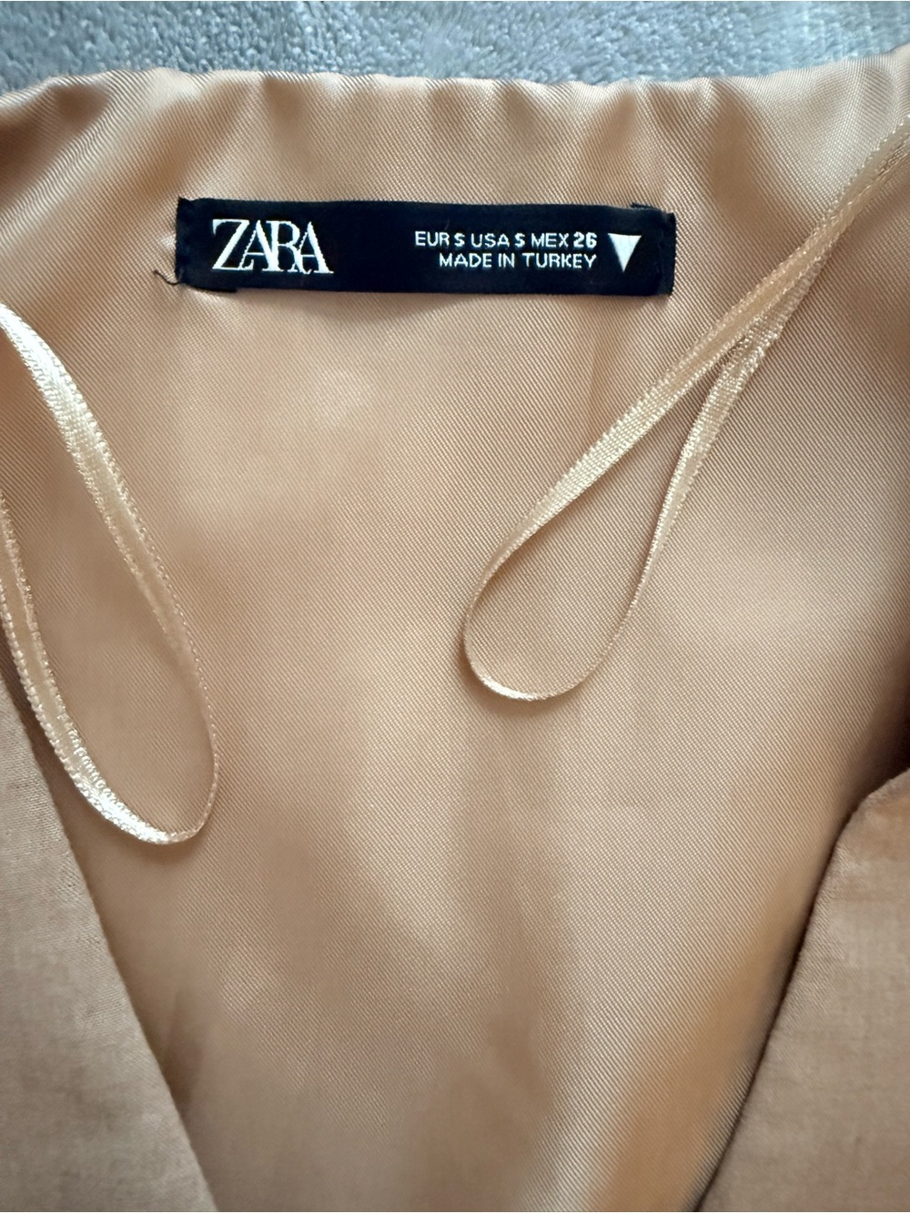 Zara Camel Tailored Waistcoat Vest - Tan Sleeveless Women's Vest - Picture 2 of 4